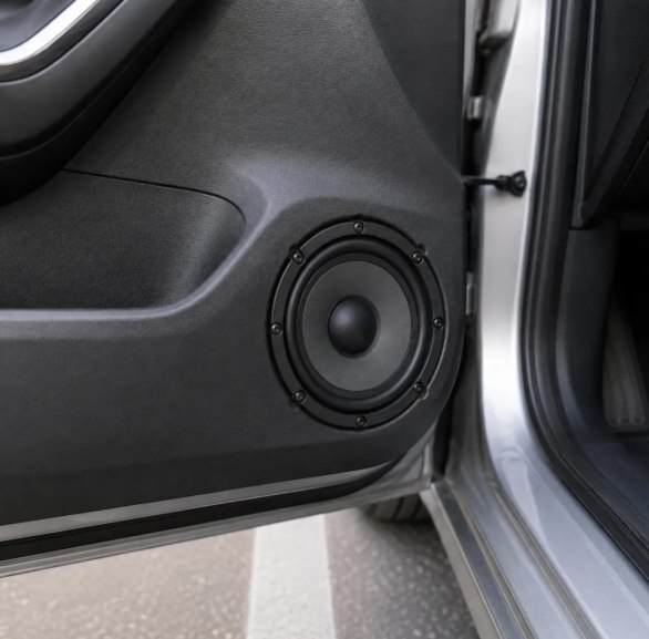Alto-falante Mid-Bass 6 polegadas instalado na porta do carro