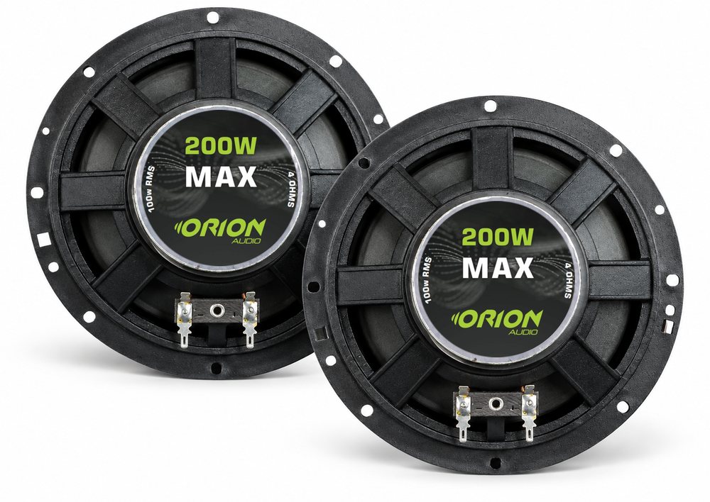 Traseira dos alto-falantes Quadriaxial 6 polegadas com a etiqueta 100W RMS, 200W MAX e 4 ohms