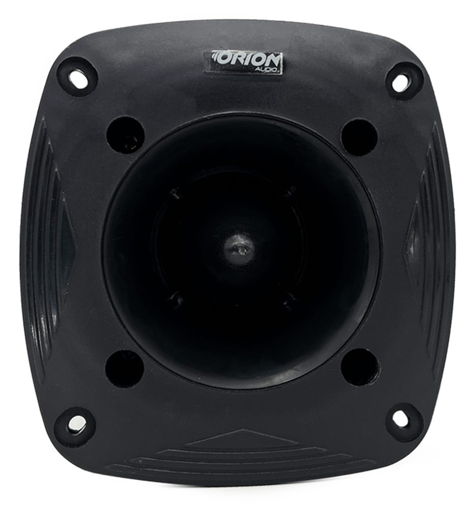 Super tweeter Orion TSR4200 visto de frente, com os furos de fixação