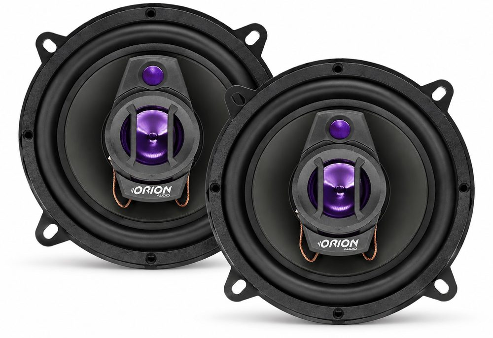 Par de alto-falantes Orion Titan 5 polegadas com tweeter em destaque roxo